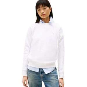 Tommy Jeans dam TJW REG S FLAG CREW DW0DW19959YBR004 pullover sweatshirt, vit (vit), M, Vit (vit), M Tommy Jeans dam TJW REG S FLAG CREW DW0DW19959YBR004 pullover sweatshirt, vit (vit), M, Vit (vit), M
