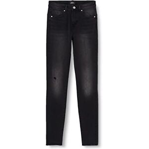 ONLY Onlwauw Mid Power Sk Push Up Gua EXT Skinny Jeans, Svart denim, S / 32L ONLY Onlwauw Mid Power Sk Push Up Gua EXT Skinny Jeans, Svart denim, S / 32L