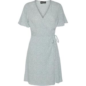 PIECES Pctala New Ss Wrap Dress Noos Bc, Molnblå, XL PIECES Pctala New Ss Wrap Dress Noos Bc, Molnblå, XL