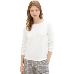 TOM TAILOR Denim dam sweatshirt med volang och struktur, 10332-off white, XXL TOM TAILOR Denim dam sweatshirt med volang och struktur, 10332-off white, XXL