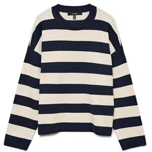 VERO MODA Vmsilje Ls O-hals boxy tröja Noos, marinblå blazer, M VERO MODA Vmsilje Ls O-hals boxy tröja Noos, marinblå blazer, M