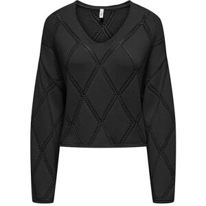 ONLY Onltaylor Life Ls V-hals Knt, svart, XS ONLY Onltaylor Life Ls V-hals Knt, svart, XS
