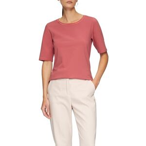 s.Oliver BLACK LABEL Business-t-shirt av bomullsblandning med dubbelskiktsdetalj, tranbär, 34 s.Oliver BLACK LABEL Business-t-shirt av bomullsblandning med dubbelskiktsdetalj, tranbär, 34