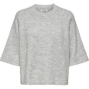 ONLY Onlsimoni 3/4 tröja KNT Noos, Ljusgrå melange, XS ONLY Onlsimoni 3/4 tröja KNT Noos, Ljusgrå melange, XS