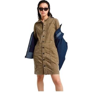 G-STAR RAW Button Through Dress kortärmad, Grön (antik grön D25244-d729-735), XL G-STAR RAW Button Through Dress kortärmad, Grön (antik grön D25244-d729-735), XL