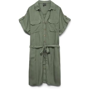 VERO MODA Vmbumpy Ss Short Shirt Dress WVN Ga Noos, Laurelkrans, M VERO MODA Vmbumpy Ss Short Shirt Dress WVN Ga Noos, Laurelkrans, M