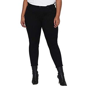 ONLY Carmakoma Dam Carwilly Reg Sk Ak Raw Rea2343 Noos jeans, svart, 46/32 ONLY Carmakoma Dam Carwilly Reg Sk Ak Raw Rea2343 Noos jeans, svart, 46/32