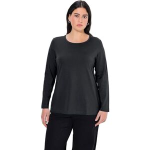 Ulla Popken Women's basic shirt, rund urringning snitt, smal, bomull långärmad T Ulla Popken Women's basic shirt, rund urringning snitt, smal, bomull långärmad T