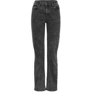 PIECES Raka jeans för kvinnor, Mörkgrå denim, 30W x 32L PIECES Raka jeans för kvinnor, Mörkgrå denim, 30W x 32L