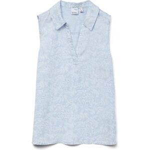 VERO MODA Vmharper Sl Collar Short Top Ga, Ljusblå denim, S VERO MODA Vmharper Sl Collar Short Top Ga, Ljusblå denim, S