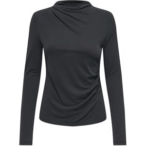 ONLY Onlfree Life L/S Drape Top JRS, svart, XS ONLY Onlfree Life L/S Drape Top JRS, svart, XS