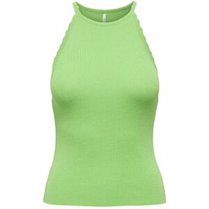 ONLY Onlgemma Sl Scallop hållare neck KNT Top, Sommargrön, M ONLY Onlgemma Sl Scallop hållare neck KNT Top, Sommargrön, M