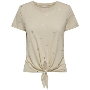 ONLY Onlisabella Life S/S folietopp box JRS, Beige, L ONLY Onlisabella Life S/S folietopp box JRS, Beige, L