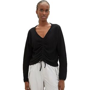 TOM TAILOR Denim Långärmad t-shirt för kvinnor, 14482 – djup svart, L TOM TAILOR Denim Långärmad t-shirt för kvinnor, 14482 – djup svart, L