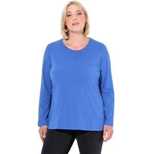 Ulla Popken damer stora storlekar, plus size skjorta, smal, rund hals, långärmad, Plommon blå, 50-52 Ulla Popken damer stora storlekar, plus size skjorta, smal, rund hals, långärmad, Plommon blå, 50-52