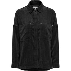 ONLY Onljanine-Rai Ls Ovs Cord Shacket PNT, svart, XXS ONLY Onljanine-Rai Ls Ovs Cord Shacket PNT, svart, XXS