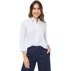 Brax Style Vicki randig blus av linne med dold knappslå, 28 blå, 44 Brax Style Vicki randig blus av linne med dold knappslå, 28 blå, 44