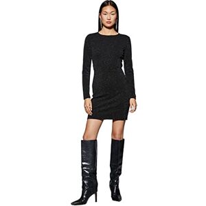 Koton Shiny Mini Dress Back Detaljklänning, Svart (999), S Koton Shiny Mini Dress Back Detaljklänning, Svart (999), S