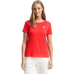 TOM TAILOR Denim T-shirt för kvinnor, 12880 – briljant röd, XXL TOM TAILOR Denim T-shirt för kvinnor, 12880 – briljant röd, XXL