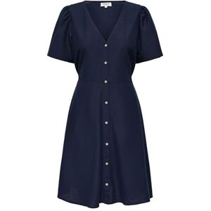 ONLY Onlvita Life Linne S/S Short Dress WVN, marinblå blazer, S ONLY Onlvita Life Linne S/S Short Dress WVN, marinblå blazer, S