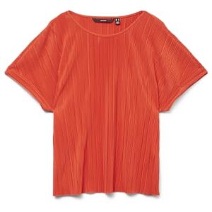 VERO MODA Vmaurora Ss O-Neck T-shirt JRS Ga, Eldigt röd, M VERO MODA Vmaurora Ss O-Neck T-shirt JRS Ga, Eldigt röd, M