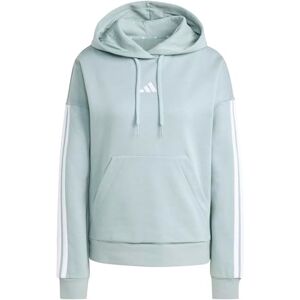 adidas Kobiety ESSENTIALS 3-STRIPES FLEECE HOODIE, Wonder Sage/white, XL adidas Kobiety ESSENTIALS 3-STRIPES FLEECE HOODIE, Wonder Sage/white, XL
