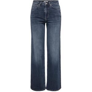 ONLY Onlmadison Icon Hw Wide DNM Cro300 Noos, Blå svart denim, XS / 32L ONLY Onlmadison Icon Hw Wide DNM Cro300 Noos, Blå svart denim, XS / 32L