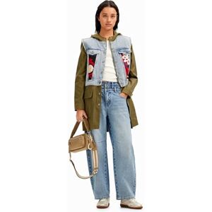 Desigual Chaq_Yale Woman Woven Parka för kvinnor, grön, XL Desigual Chaq_Yale Woman Woven Parka för kvinnor, grön, XL