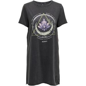 ONLY Dam ONLLUCY Life Dress S/S JRS NOOS klänning, svart/tryck: Lotus, S, Svart/tryck: lotus, S ONLY Dam ONLLUCY Life Dress S/S JRS NOOS klänning, svart/tryck: Lotus, S, Svart/tryck: lotus, S