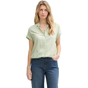 TOM TAILOR damblus, 37432 – äkta grön vit tunn remsa, 36 TOM TAILOR damblus, 37432 – äkta grön vit tunn remsa, 36