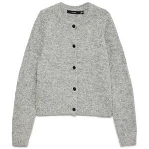 VERO MODA VMNOVAH LS O-hals knapp Cardi GA NOOS, Medium grå melerad, L VERO MODA VMNOVAH LS O-hals knapp Cardi GA NOOS, Medium grå melerad, L