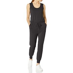 Amazon Essentials kvinnors studio frotté fleece jumpsuit (finns i plusstorlek), svart, L Amazon Essentials kvinnors studio frotté fleece jumpsuit (finns i plusstorlek), svart, L