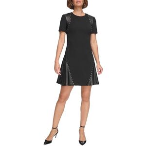 DKNY dam L/S pleated shirts dress, svart, 32 DKNY dam L/S pleated shirts dress, svart, 32