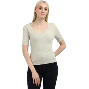 Calvin jeans dam vävd etikett ribbad v-ringad T-tröja J20J224455, S/S t-shirt, grå, L, Grå (Pelican), L Calvin jeans dam vävd etikett ribbad v-ringad T-tröja J20J224455, S/S t-shirt, grå, L, Grå (Pelican), L