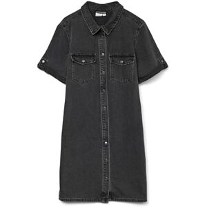VERO MODA Vmjennie Ss kort denim klänning mix Noos klänning, Svart denim, M VERO MODA Vmjennie Ss kort denim klänning mix Noos klänning, Svart denim, M