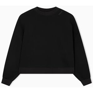 Giorgio Armani dam mufflad ärm logotyp bokstäver avslappnad passform, tröja, svart, M, svart, M Giorgio Armani dam mufflad ärm logotyp bokstäver avslappnad passform, tröja, svart, M, svart, M