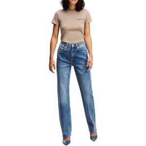 KARL LAGERFELD JEANS , Dam, High Rise Raight Denim, Rak Ben, Blå, 3132 KARL LAGERFELD JEANS , Dam, High Rise Raight Denim, Rak Ben, Blå, 3132
