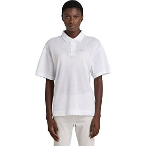 G-STAR RAW Dam Mesh Loose Polo T-shirt, Vit (vit C810-110), XS G-STAR RAW Dam Mesh Loose Polo T-shirt, Vit (vit C810-110), XS