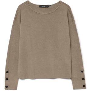 VERO MODA Vmgold Ls Boatneck tröja, Silver Mink, XS VERO MODA Vmgold Ls Boatneck tröja, Silver Mink, XS