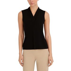 Anne Klein Dam plusstorlek solid trippelveckad hals blus, Svart, 6X Anne Klein Dam plusstorlek solid trippelveckad hals blus, Svart, 6X