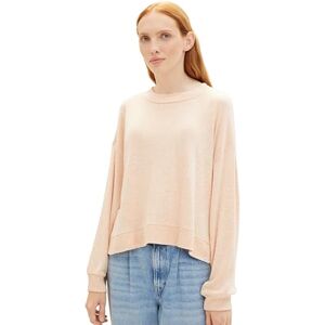 TOM TAILOR Denim Långärmad t-shirt för kvinnor, 33806 – Sunrise Apricot Melange, XS TOM TAILOR Denim Långärmad t-shirt för kvinnor, 33806 – Sunrise Apricot Melange, XS
