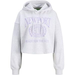 JJXX JACK & JONES Hood Jxmerle RLX SWT huvtröja shorts, vit-grå, S dam, Vit-grå, S JJXX JACK & JONES Hood Jxmerle RLX SWT huvtröja shorts, vit-grå, S dam, Vit-grå, S