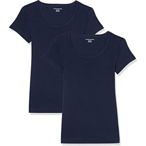 Amazon Essentials Women's T-shirt med smal passform med holkärm och rund hals, Pack of 2, Marinblå, L Amazon Essentials Women's T-shirt med smal passform med holkärm och rund hals, Pack of 2, Marinblå, L