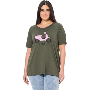 Ulla Popken Shirt mit Print, T-shirt med Vespa Raglan tryck, gröngrå, 48–50 dam, gröngrå, 46-48 Ulla Popken Shirt mit Print, T-shirt med Vespa Raglan tryck, gröngrå, 48–50 dam, gröngrå, 46-48