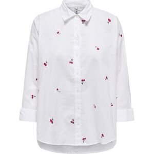 ONLY Onlnew Lina Grace Ls Emb Shirt Noos WVN, Ljus vit, M ONLY Onlnew Lina Grace Ls Emb Shirt Noos WVN, Ljus vit, M