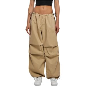 Urban Classics Ladies Cotton Parachute byxor dam tygbyxor oliv basics, Wetsand, XXL Urban Classics Ladies Cotton Parachute byxor dam tygbyxor oliv basics, Wetsand, XXL