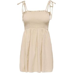 ONLY Onltizana Strap Smock Short Dress WVN, Silverfoder, M ONLY Onltizana Strap Smock Short Dress WVN, Silverfoder, M