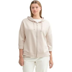 TOM TAILOR dam plus sweatjacka, 12365 – Dusty beige, 54 stor TOM TAILOR dam plus sweatjacka, 12365 – Dusty beige, 54 stor