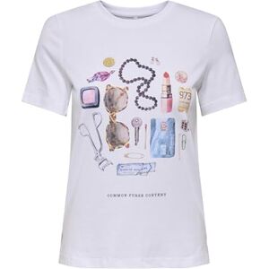 ONLY Damer Onlsonya Life Reg S/S Slit Top Box JRS, Ljus vit, M ONLY Damer Onlsonya Life Reg S/S Slit Top Box JRS, Ljus vit, M