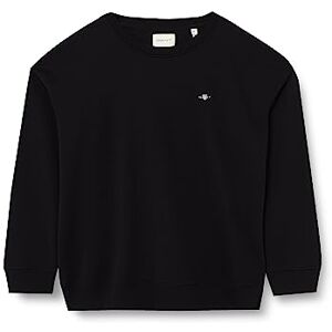 GANT Rel Shield C-neck sweatshirt för kvinnor, svart, M GANT Rel Shield C-neck sweatshirt för kvinnor, svart, M
